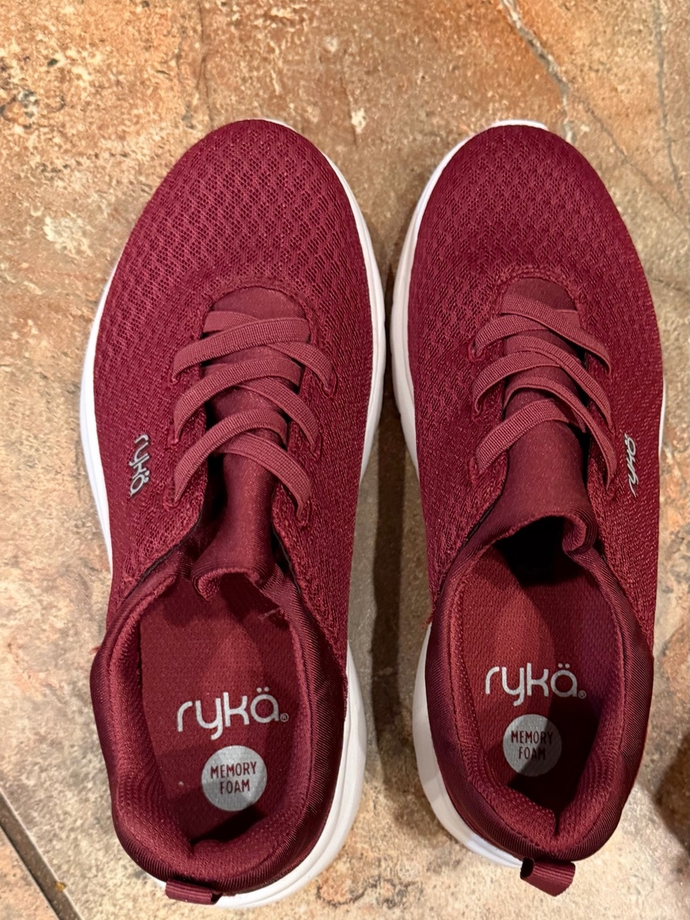 Ryka Women's Maroon Knit Athletic Sneakers slip-ons